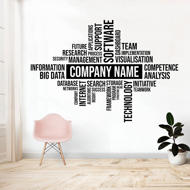 Office Furniture Company - Custom Business Name Wall Decal, Vinyl