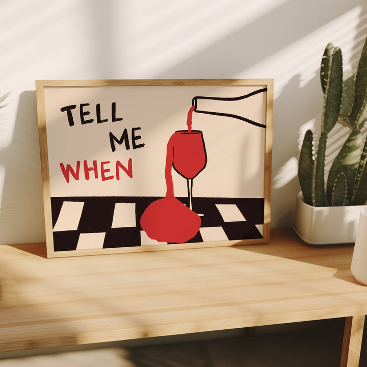 Office Furniture For Sale - Vintage Tell Me When Drink Canvas