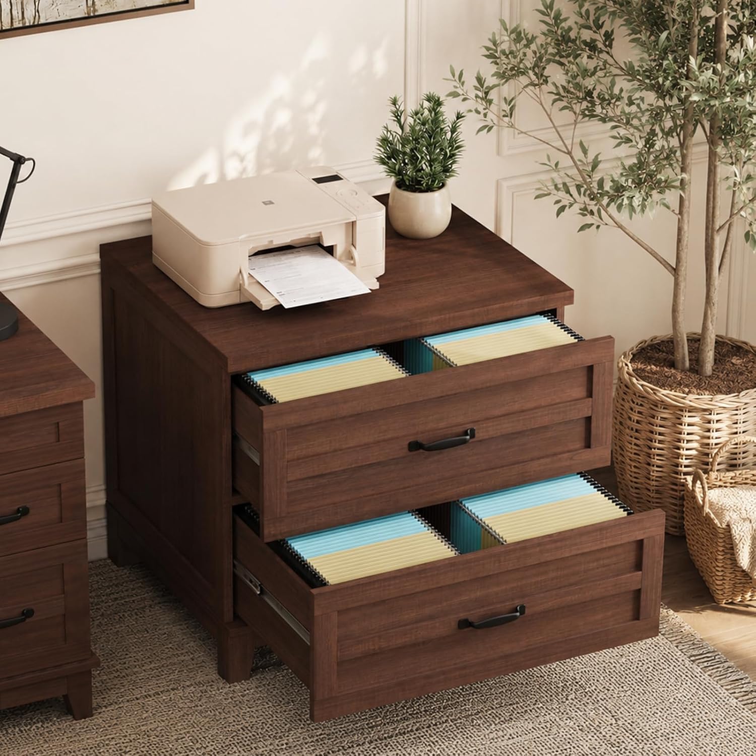 File Cabinet Lateral - Garvee 2 Drawer Farmhouse Lateral File