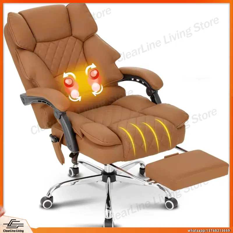 Office Footrest Cushion - Heated Massage Office Chair with 90-135