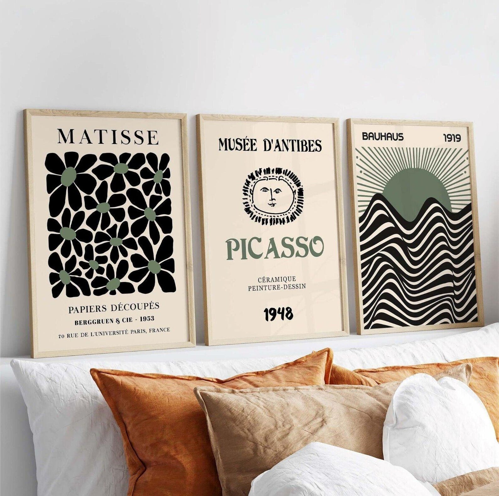 Office Furniture Modern - 3pcs/set Retro Matisse Canvas Wall Art