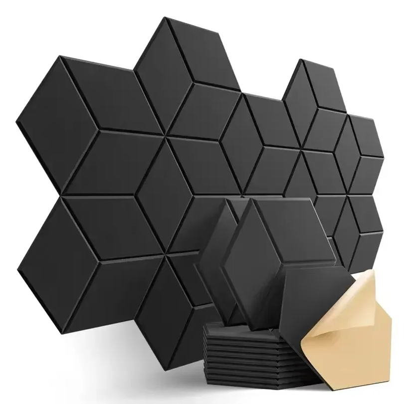 Office Furniture For Sale - 12 Pcs Self-Adhesive Hexagon Sound Insulation