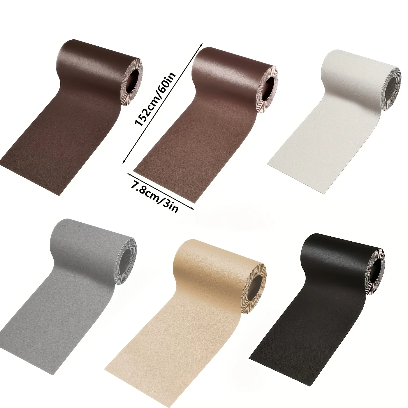 Office Furniture Repair - Leather Repair Tape, Multi-Color Available, Self-Adhesive
