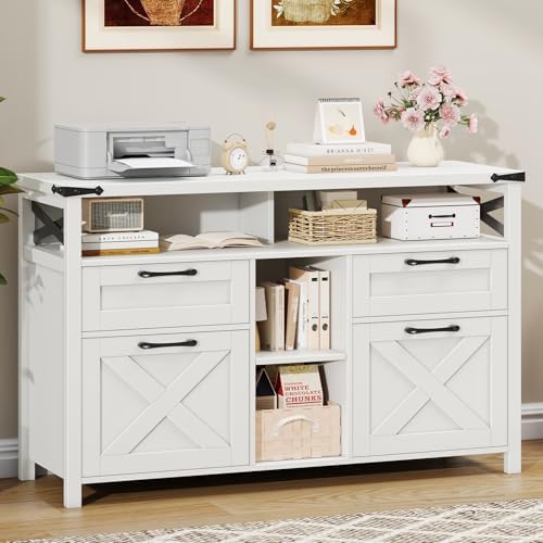 File Cabinet Lateral - File Cabinet with Open Storage Shelf