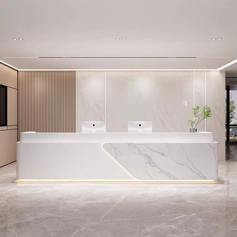 Office Furniture Company - Simple Modern Reception Desks Aesthetic Minimalist