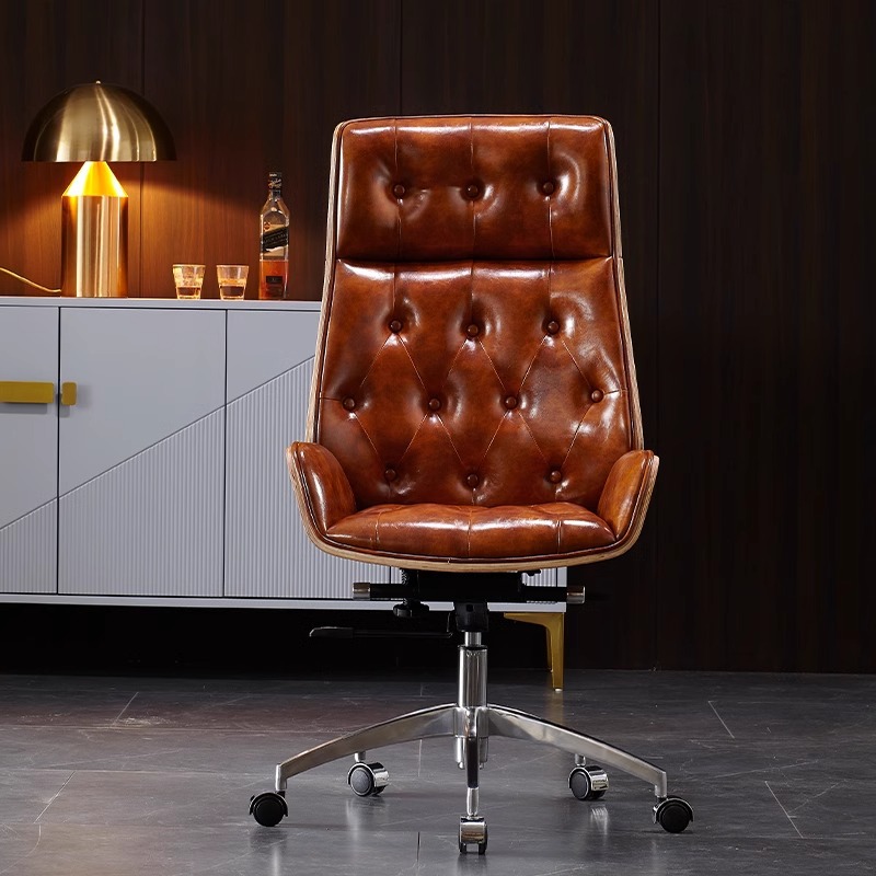 Office Furniture First - Comfortable First-layer Cowhide Office Chair Boss