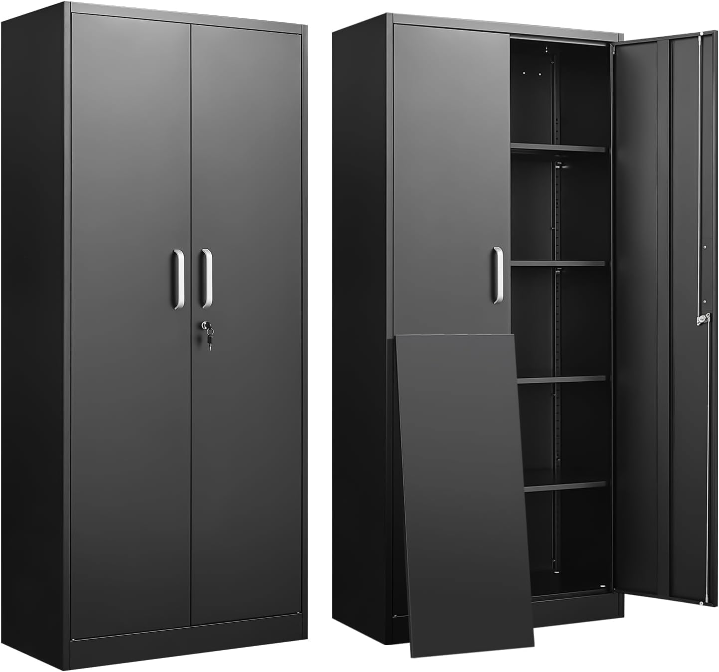 Office Storage Cabinet - Metal Storage Cabinet With Adjustable Shelves
