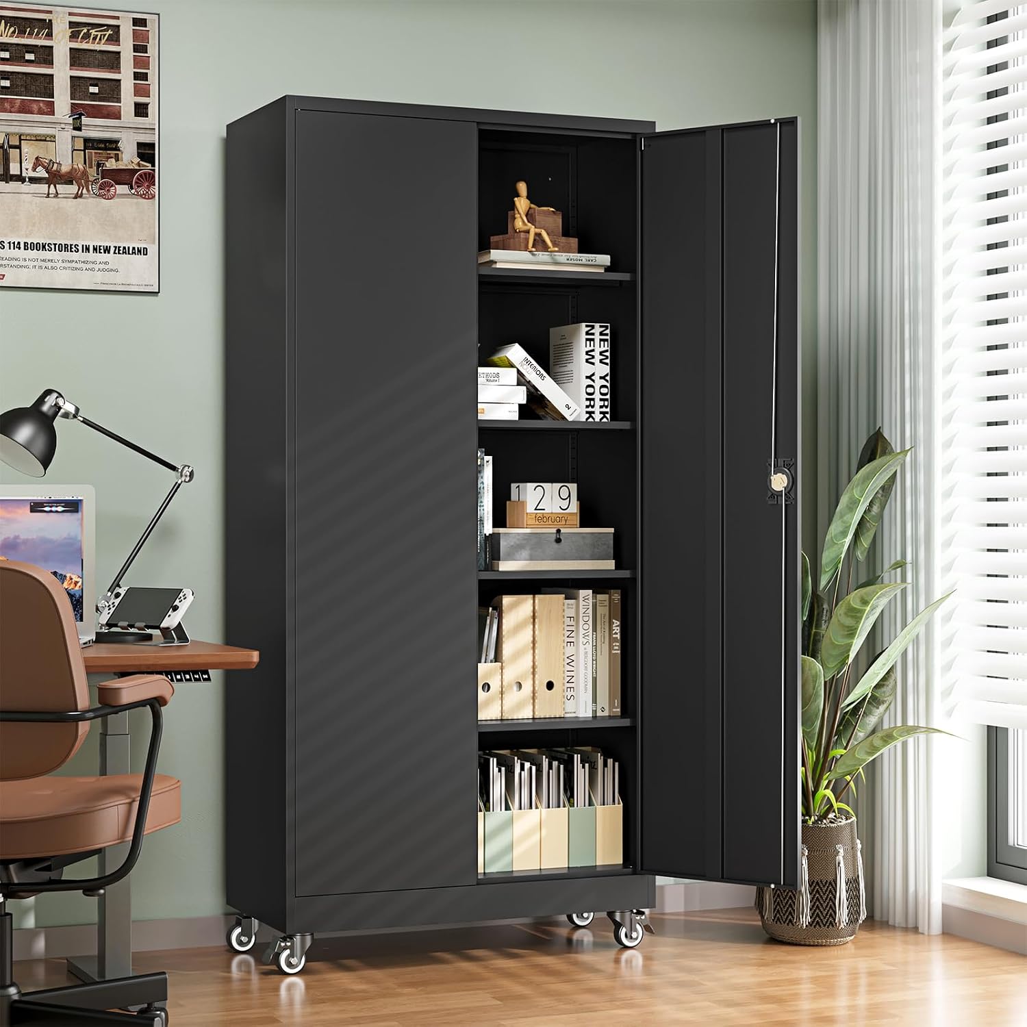 Rolling Metal Garage Storage C - Office Storage Cabinet 评论和价格