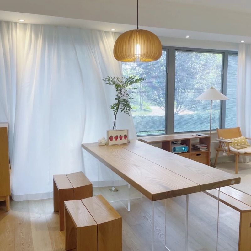 Nordic Solid Wood Acrylic Floa - Office Furniture Modern 评论和价格