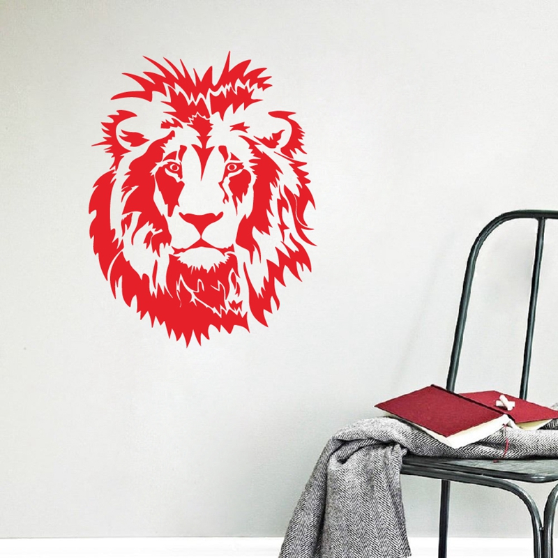 Lion Head Wall Decal Car Vinyl - Office Furniture For Sale 评论和价格