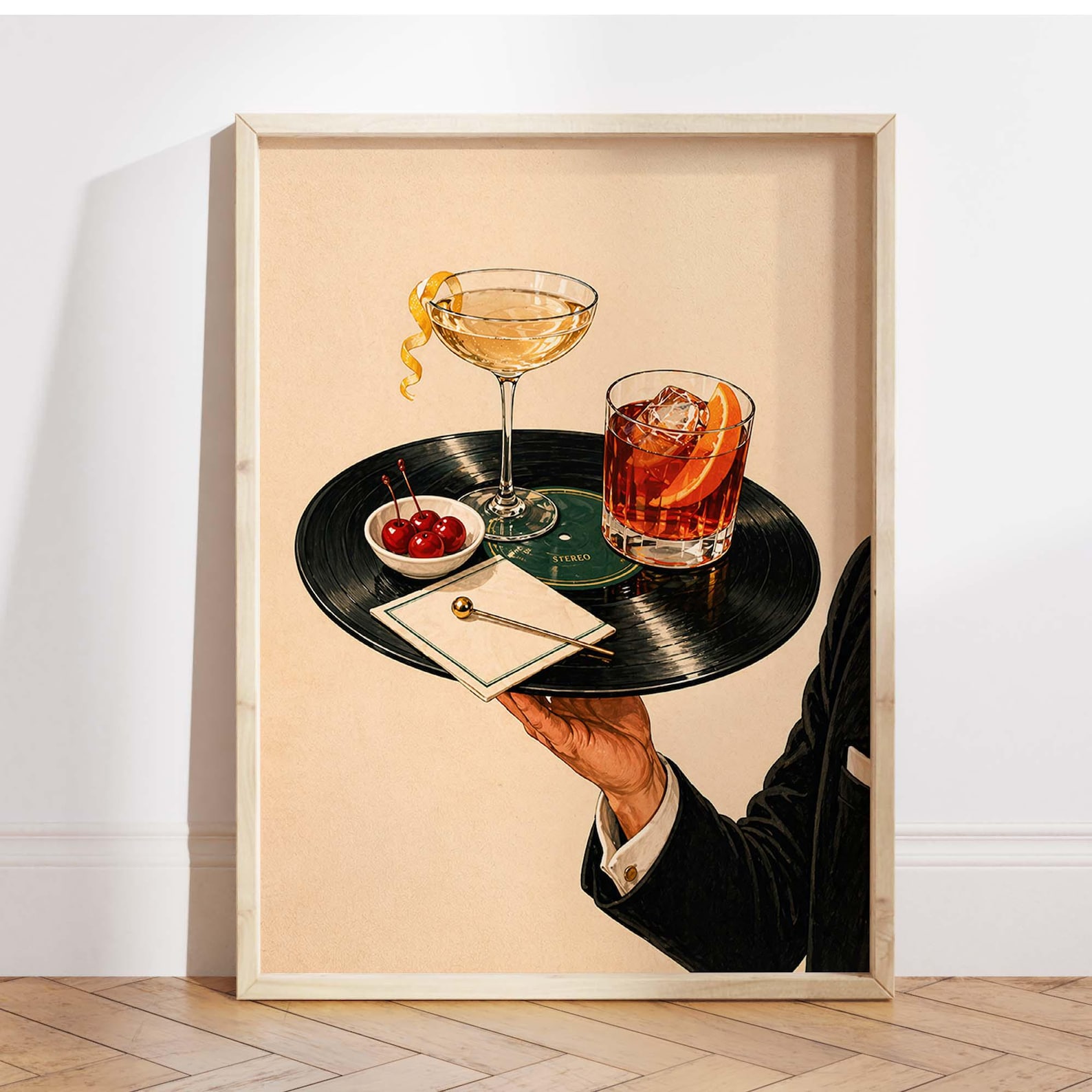 Vintage Vinyl Record Cocktail  - Office Furniture Modern 评论和价格