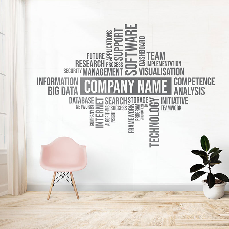 Custom Business Name Wall Deca - Office Furniture Company 评论和价格