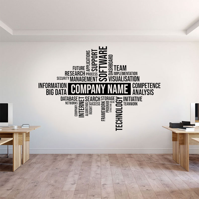 Custom Business Name Wall Deca - Office Furniture Company 评论和价格