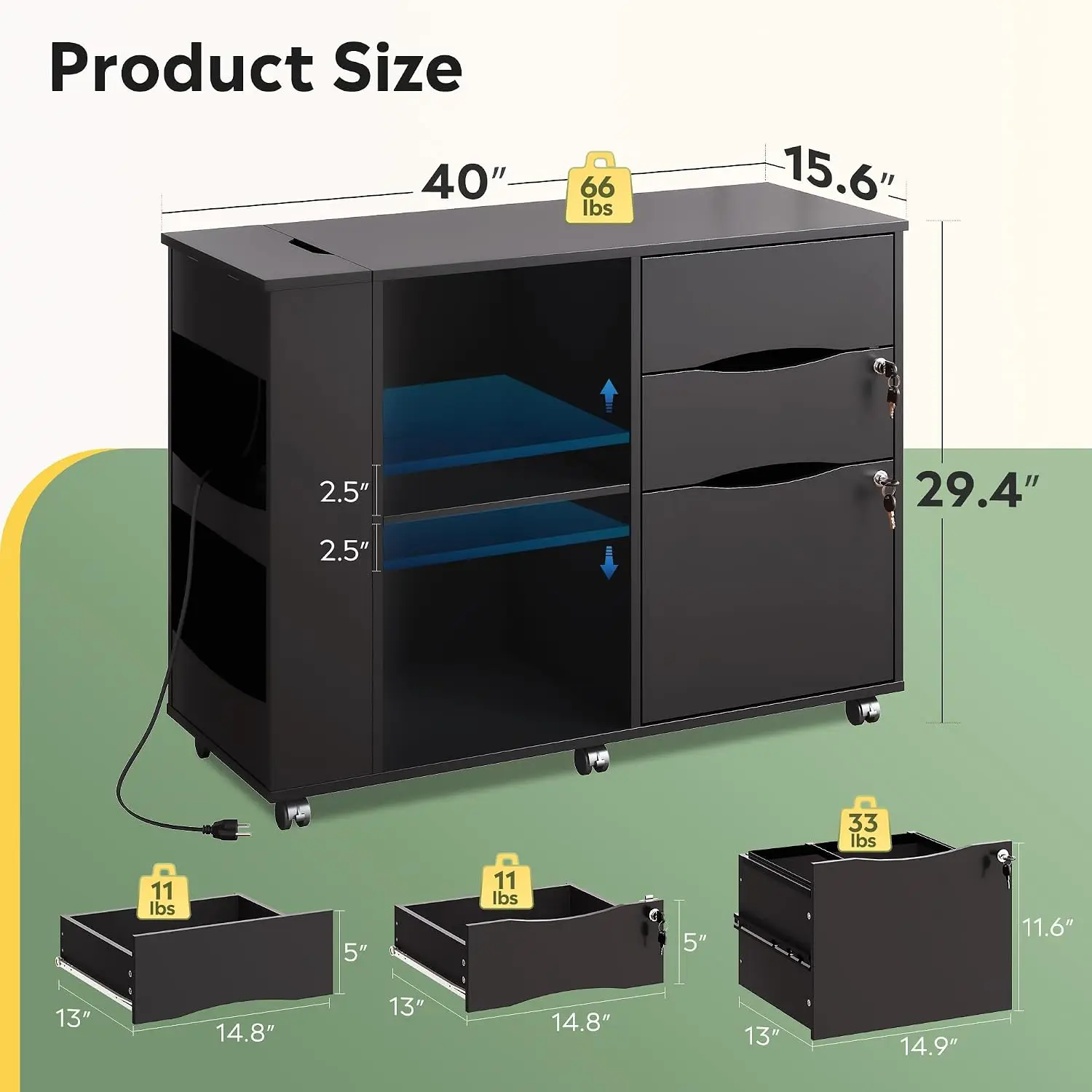 File Cabinet with Lock, Printe - File Cabinet Lateral 评论和价格