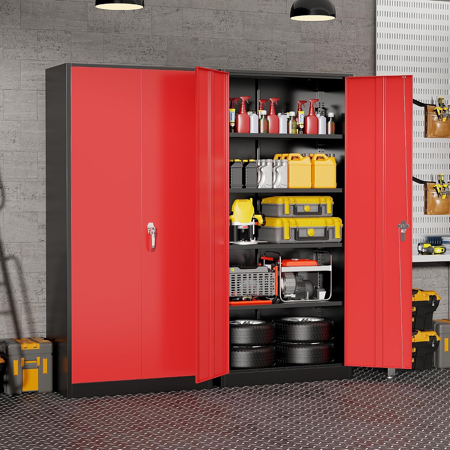 Heavy Duty Metal Garage Storag - Office Storage Cabinet 评论和价格