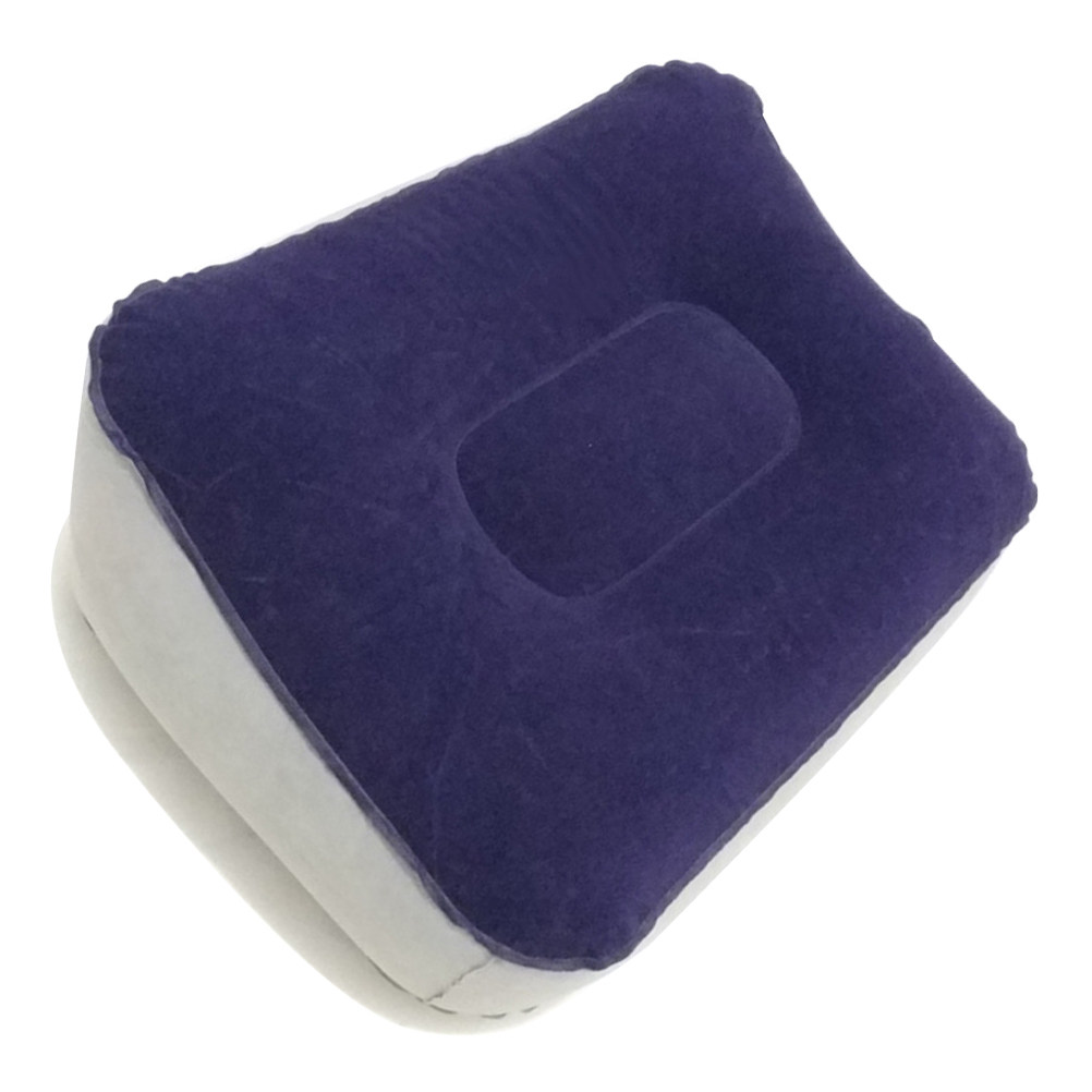 Gray Blue Inflatable Flocking  - Office Footrest Cushion 评论和价格