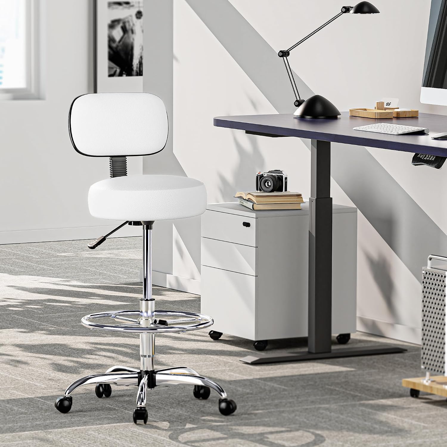 SUPERJARE Drafting Chair with  - Office Footrest Cushion 评论和价格