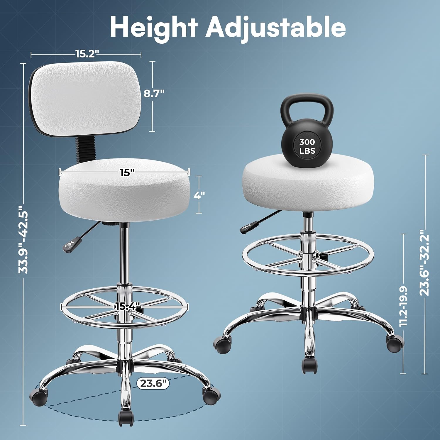 SUPERJARE Drafting Chair with  - Office Footrest Cushion 评论和价格