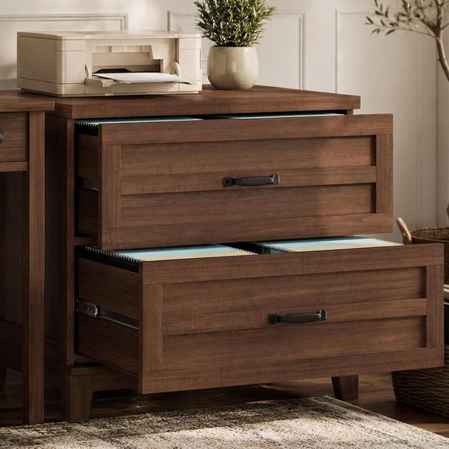 Garvee 2 Drawer Farmhouse Late - File Cabinet Lateral 评论和价格