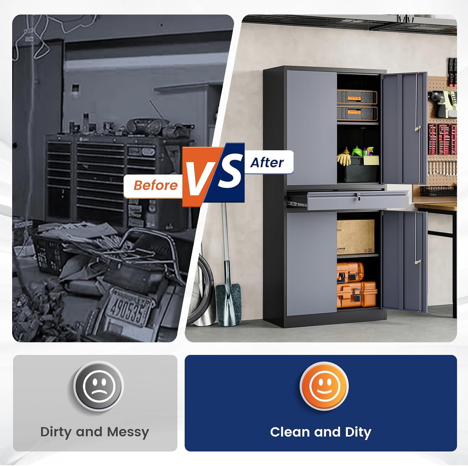 Metal Garage Storage Cabinet,  - Office Storage Cabinet 评论和价格