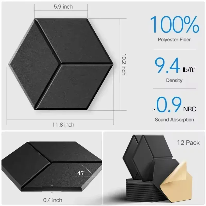 12 Pcs Self-Adhesive Hexagon S - Office Furniture For Sale 评论和价格