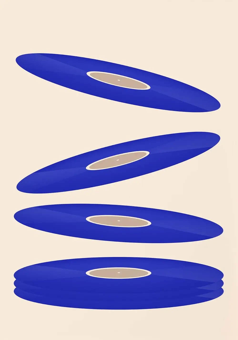 Mid Century Vinyl Record Canva - Office Furniture Modern 评论和价格