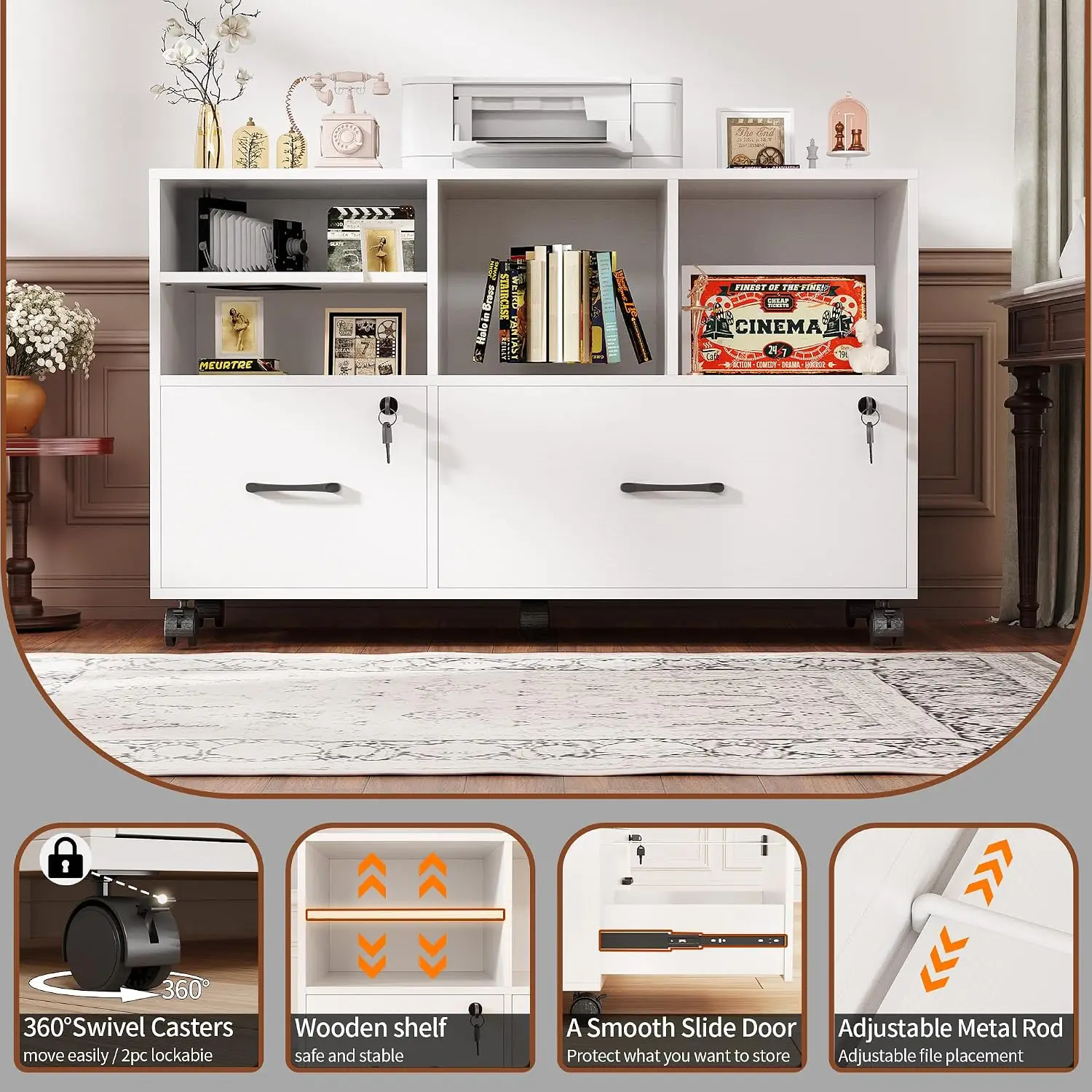 2 Drawer Mobile Lateral File C - File Cabinet Lateral 评论和价格