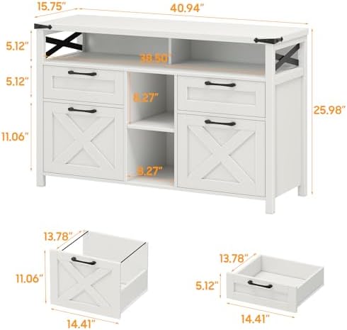 File Cabinet with Open Storage - File Cabinet Lateral 评论和价格