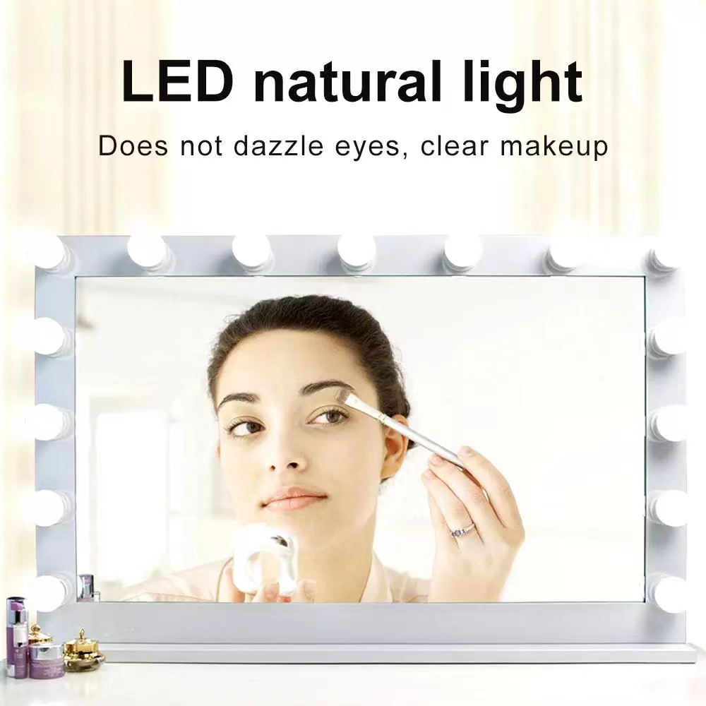 LED Light Paste Mirror Makeup  - Office Furniture Modern 评论和价格