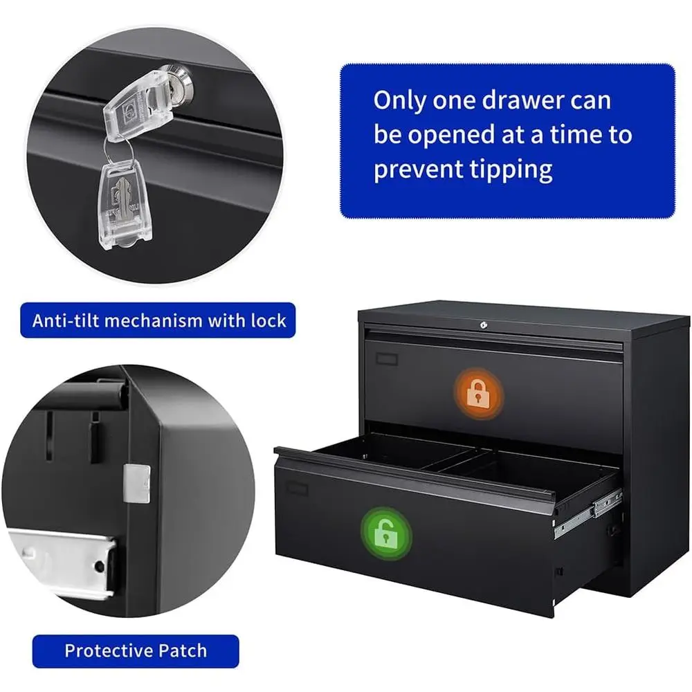 Lateral File Cabinet with Lock - File Cabinet Lateral 评论和价格