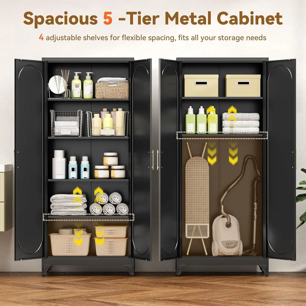 75 Tall Metal Kitchen Pantry C - Office Storage Cabinet 评论和价格
