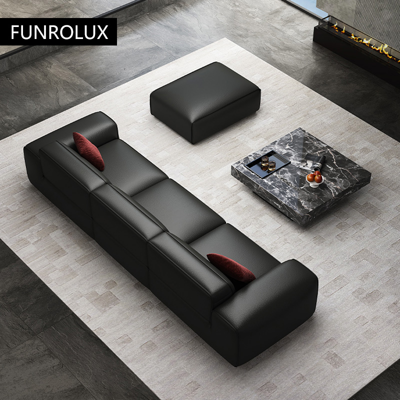 Big Black Cow Leather Sofa Off - Office Furniture First 评论和价格