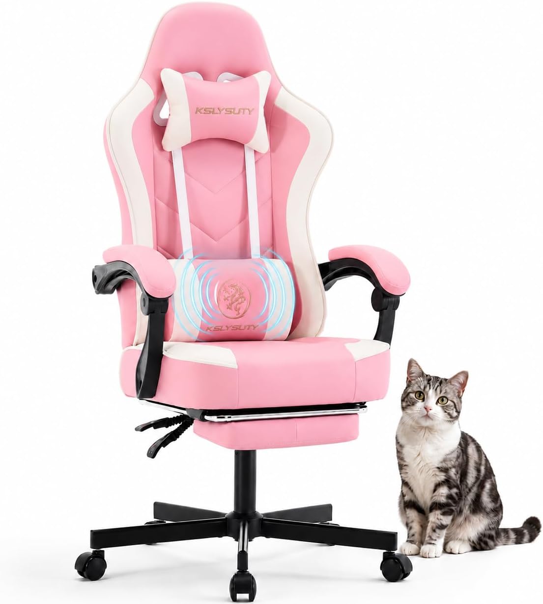 Ergonomic High Back Gaming Cha - Office Footrest Cushion 评论和价格