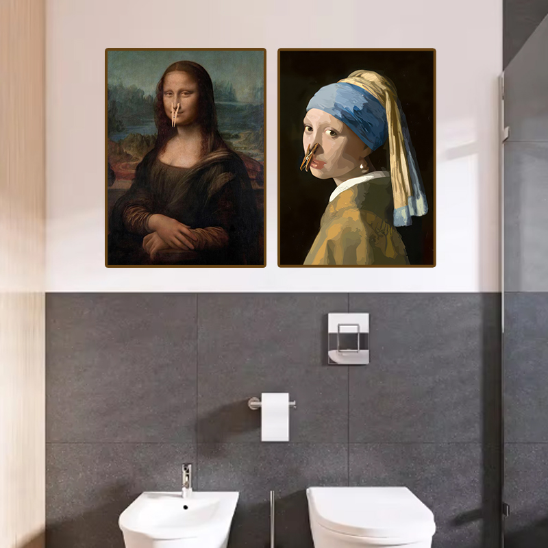 1pc Funny Abstract Bathroom To - Office Furniture For Sale 评论和价格