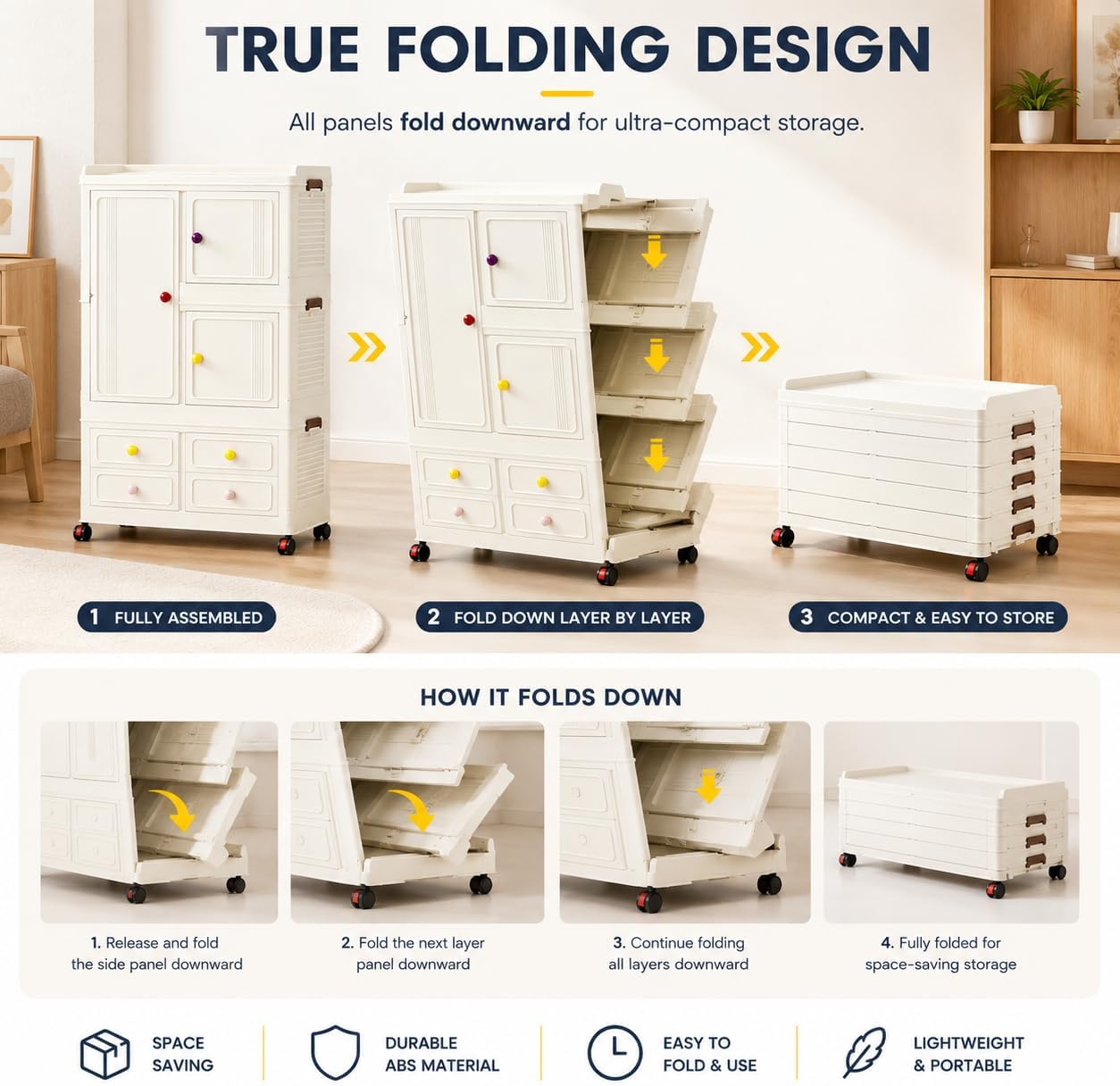 Foldable Storage Cabinet with  - Office Storage Cabinet 评论和价格