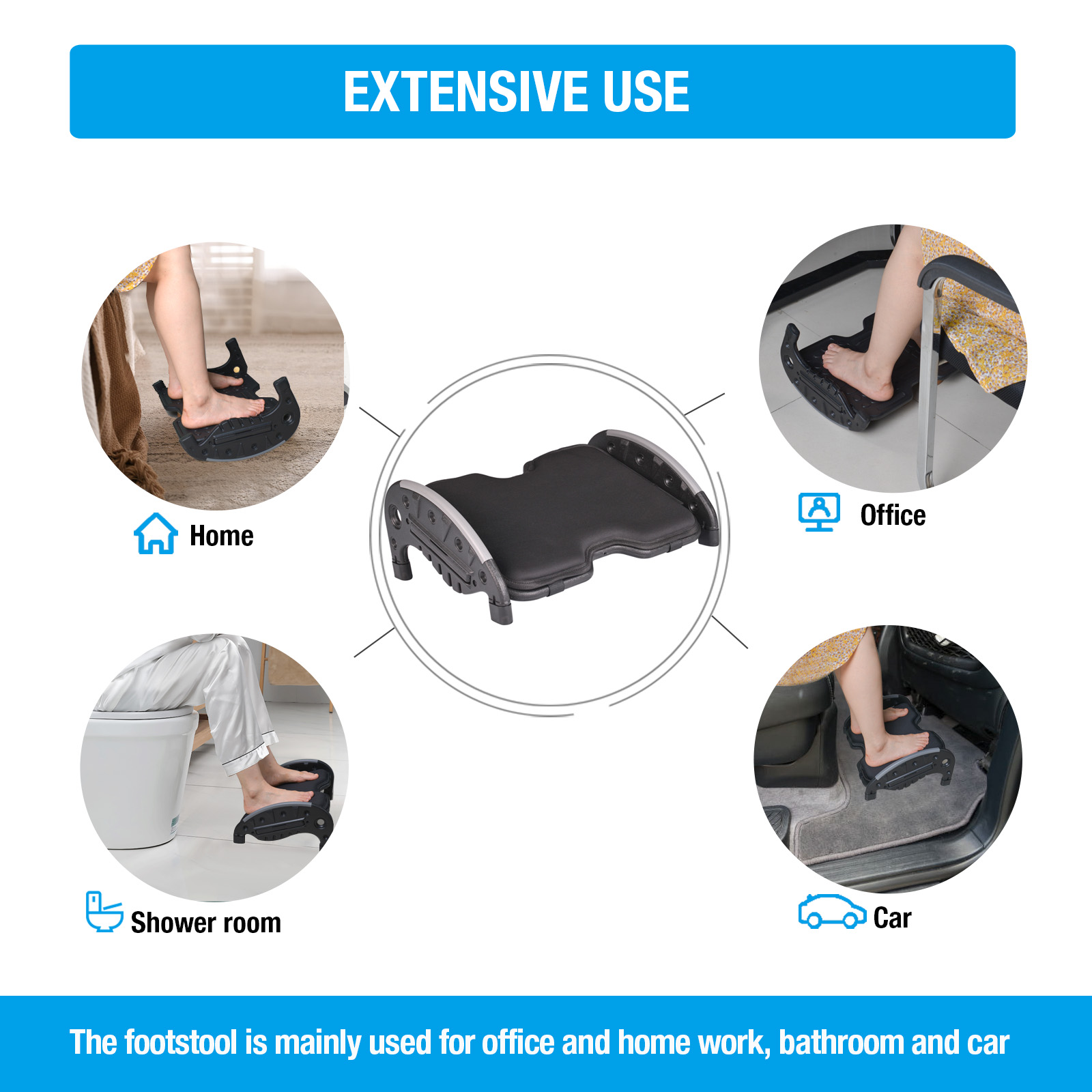 Foot Rest Stool For Under Desk - Office Footrest Cushion 评论和价格