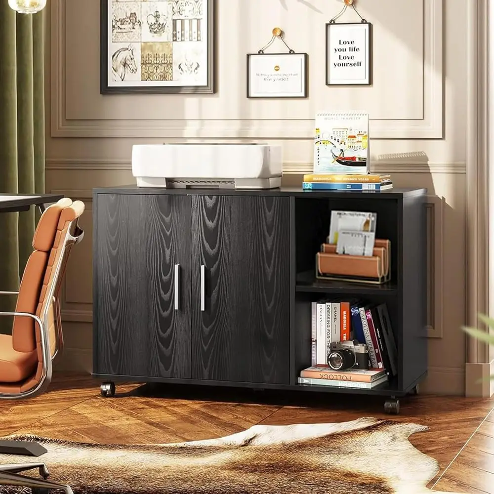 Black Office Storage Cabinet w - File Cabinet Lateral 评论和价格
