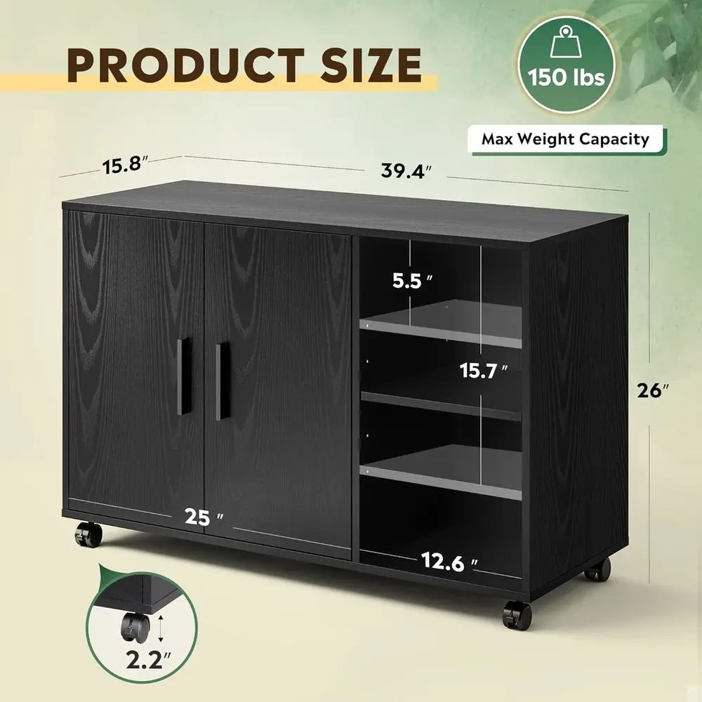 Black Office Storage Cabinet w - File Cabinet Lateral 评论和价格