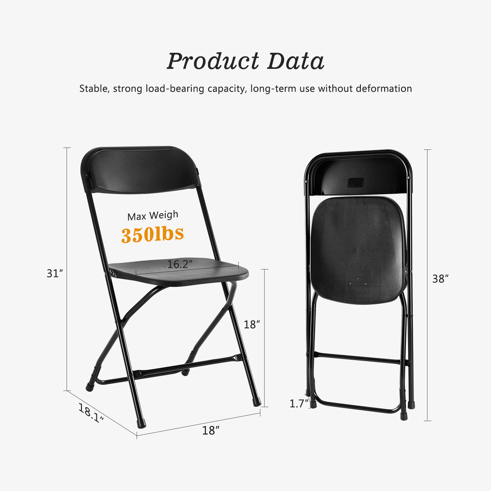 JHK Plastic Folding Chair 4/6  - Office Furniture For Sale 评论和价格