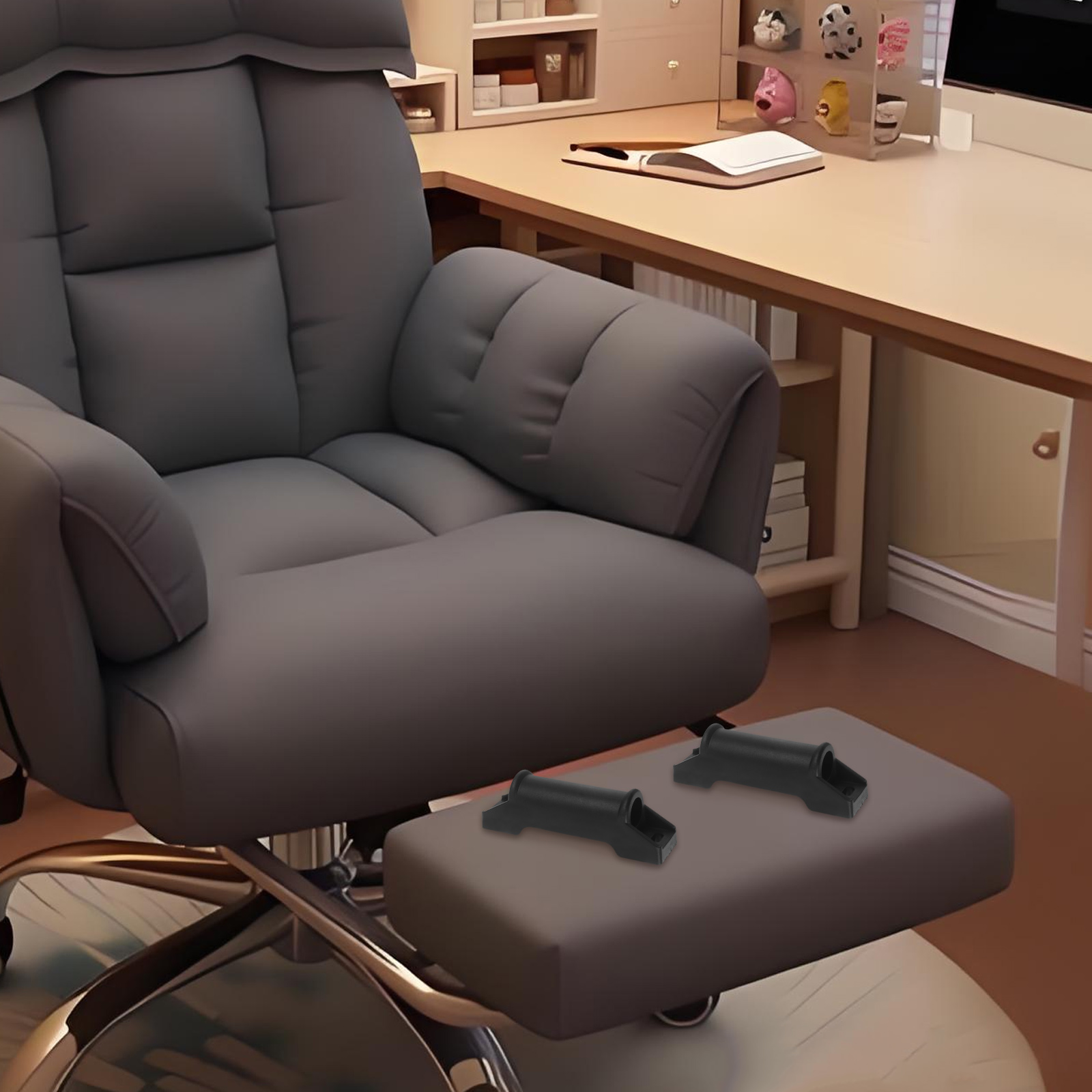 4pcs Footrest Sliders For Gami - Gaming Desk With Hutch 评论和价格