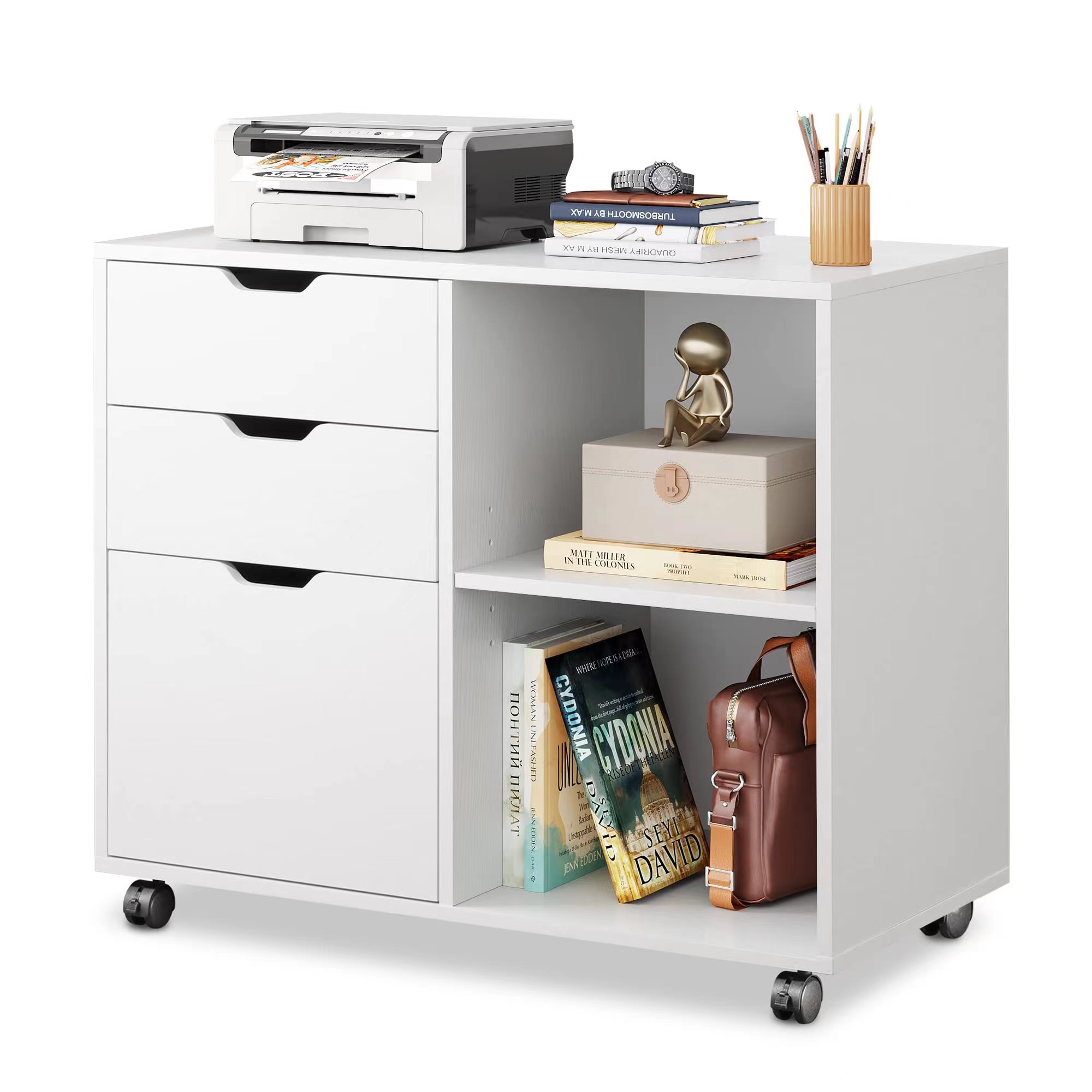 3-Drawer Wood File Cabinet, Mo - File Cabinet Lateral 评论和价格