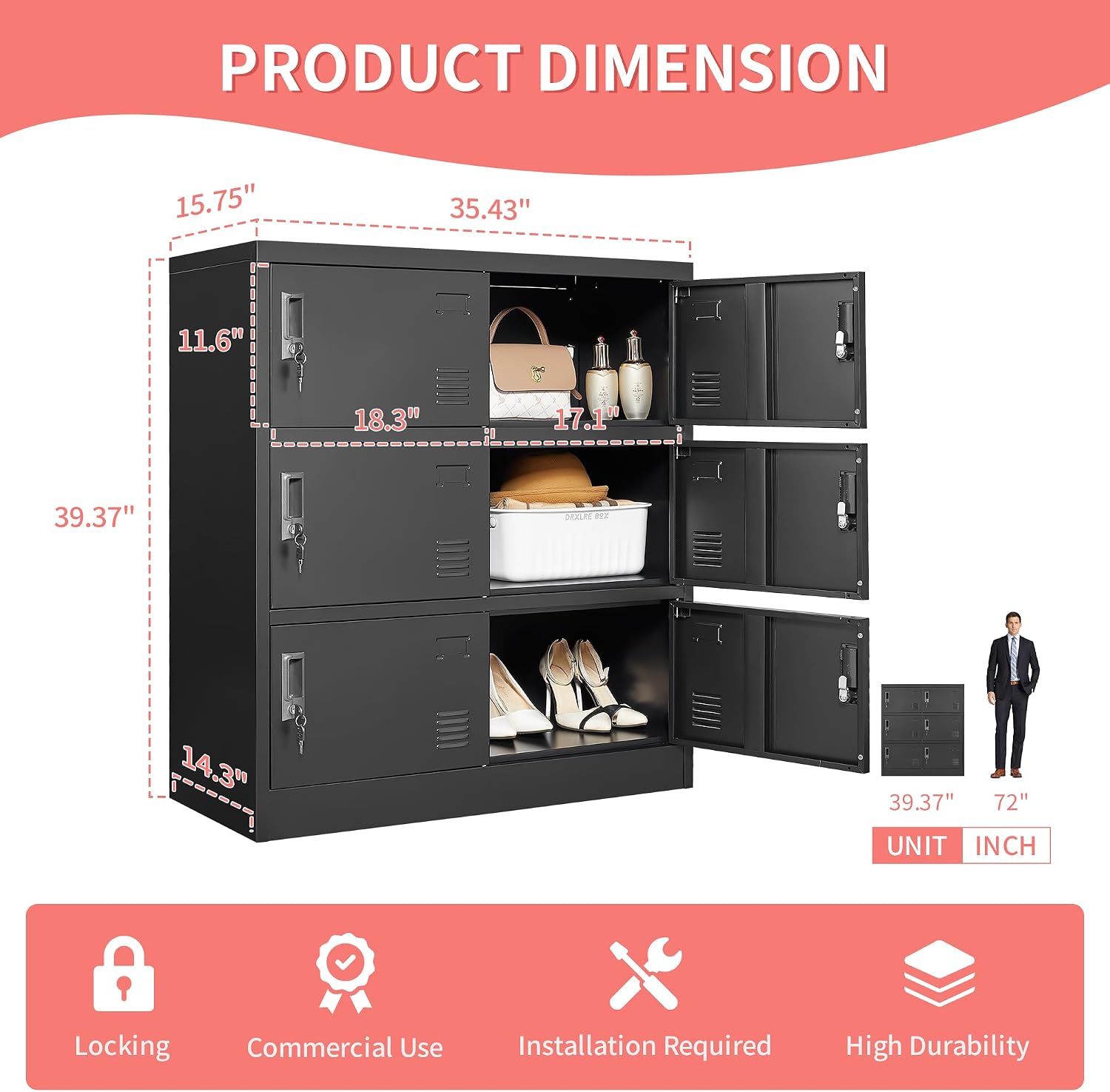 Metal Lockers For Employees Of - Office Storage Cabinet 评论和价格