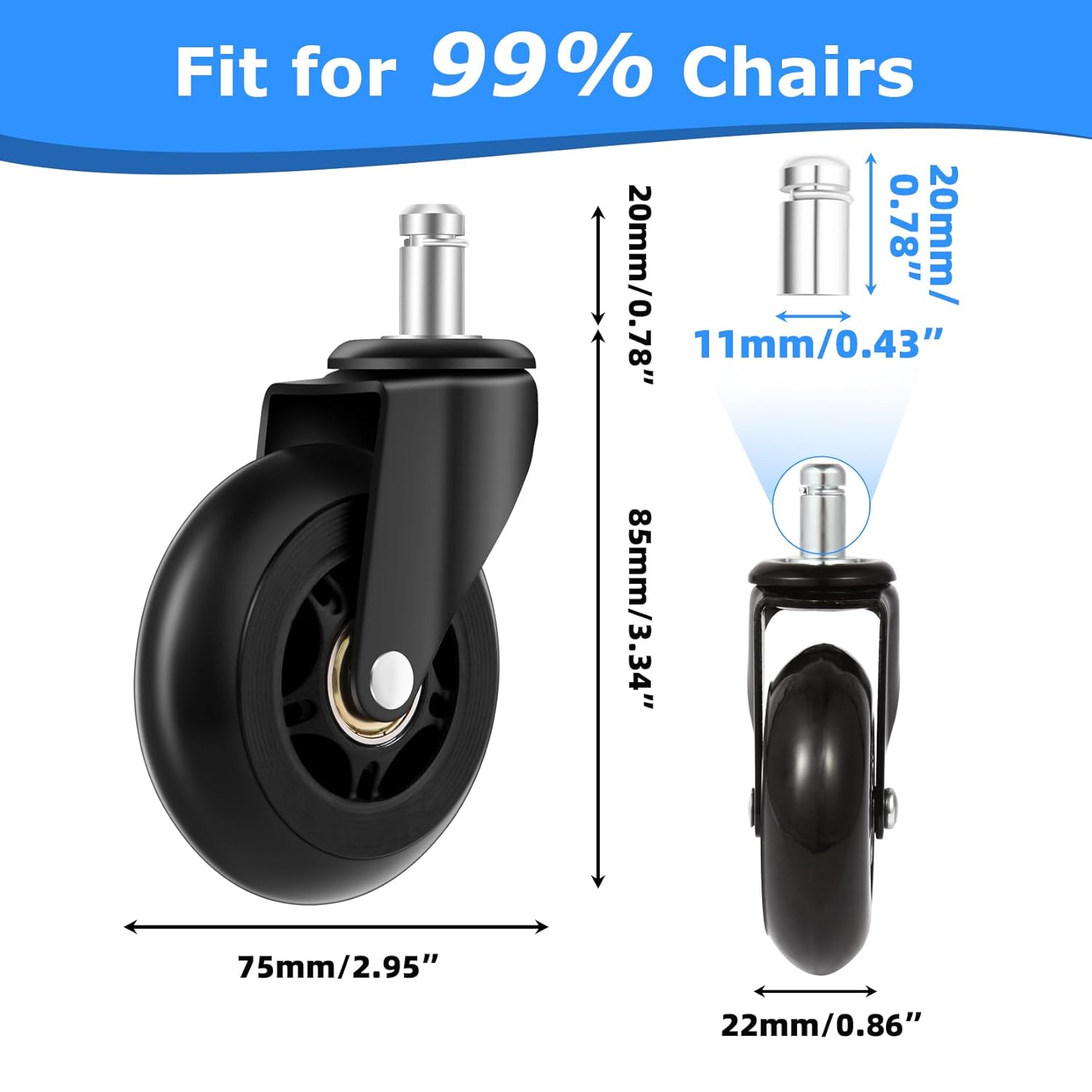Office Chair Wheels Replacemen - Gaming Desk With Hutch 评论和价格